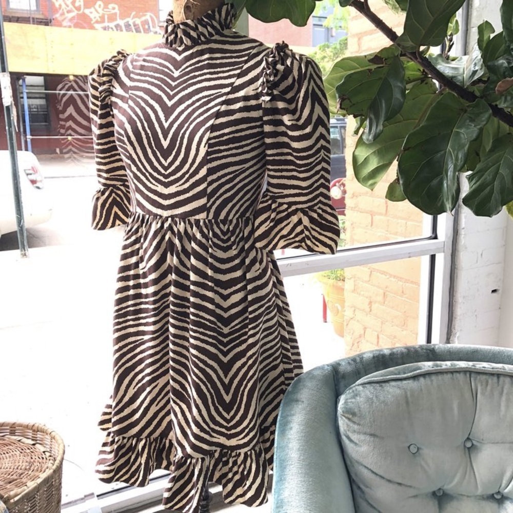 Batsheva X Brother Vellies Zebra Animal Met Dress